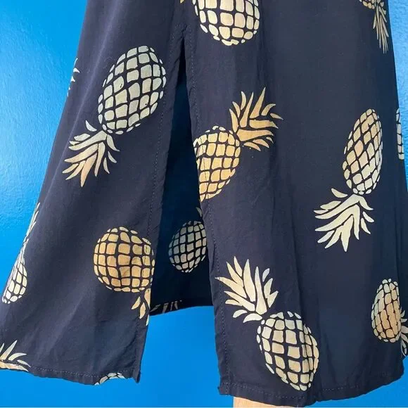 Sugarhill Brighton 70s Elva Midi Slip Dress in Handcrafted Pineapple Batik XS - Picture 8 of 14